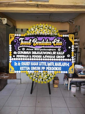 Papan Bunga di Balai Kartini Jakarta
